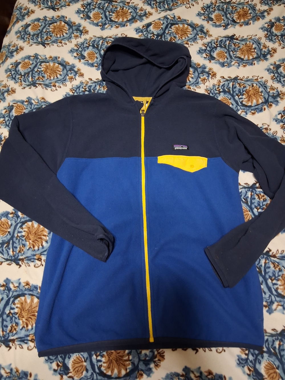 Patagonia Blue Hooded Full-Zip Fleece Jacket